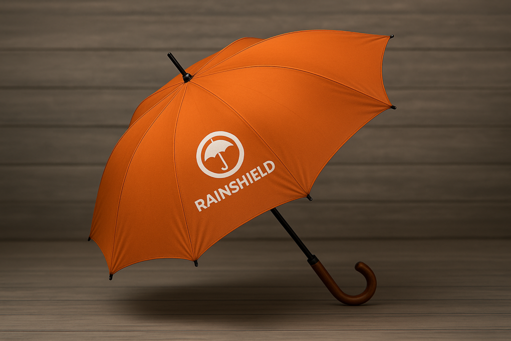 ombrello pubblicitario arancione