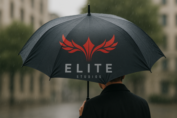 ombrello personalizzato nero